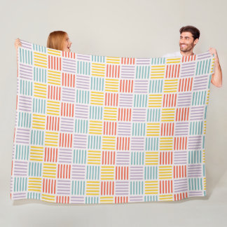 Retro-Streifen Fleecedecke