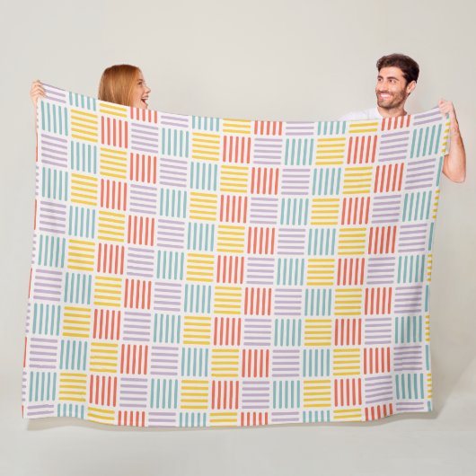Retro-Streifen Fleecedecke (Beispiel)