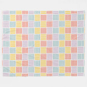Retro-Streifen Fleecedecke (Vorderseite (Horizontal))
