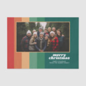 Retro Streifen - Foto - Frohe Weihnachtslinie Kuns Seidenpapier (Vorderseite)