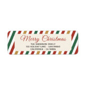 Retro-Streifen Frohe Weihnachten Skript Rücksendea (Vorne)