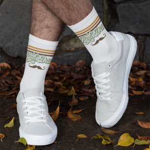 Retro-Streifen für krassen Vater   Vintager Vatert Socken