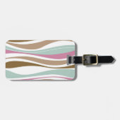 Retro Streifen Gepäckanhänger (Vorderseite horizontal)