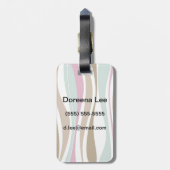 Retro Streifen Gepäckanhänger (Rückseite vertikal)