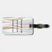 Retro Streifen Gepäckanhänger (Rückseite horizontal)