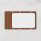 Retro Streifen gerundeter Rahmen Visitenkarte (Rückseite)