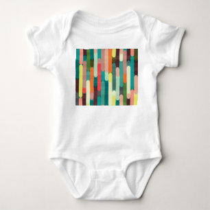 Retro Streifen: Grunge nahtlos Muster. Baby Strampler