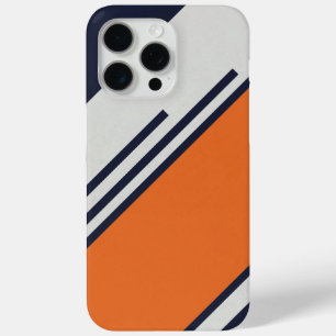 Retro-Streifen in Blau Orange Case-Mate iPhone Hülle
