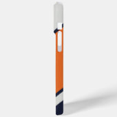 Retro Streifen in blauem Orange Case-Mate iPhone Hülle (Rückseite / Links)