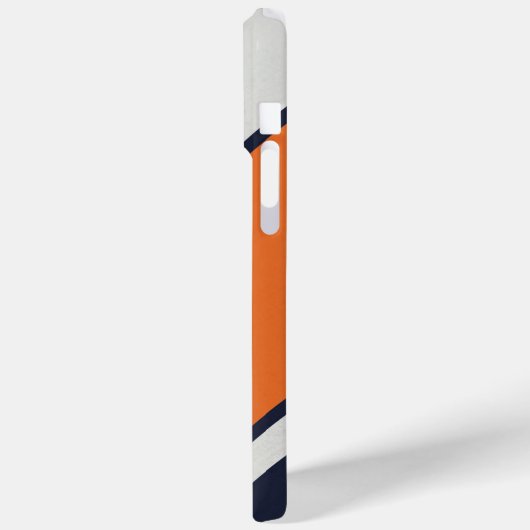 Retro Streifen in blauem Orange Case-Mate iPhone Hülle (Rückseite / Links)