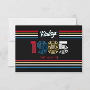 Retro-Streifen in Primärfarben Dankeskarte