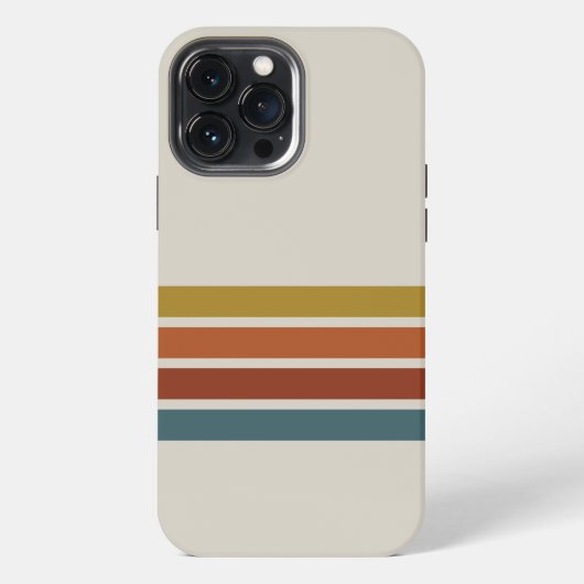 Retro-Streifen iPhone Hülle (Rückseite)