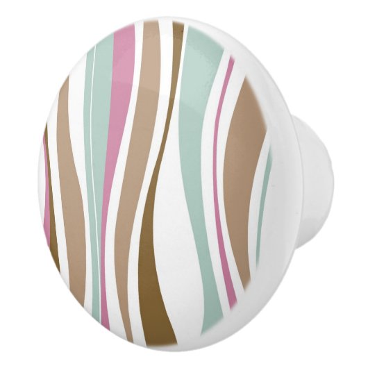 Retro Streifen Keramikknauf (Rechts)