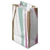 Retro Streifen Kleine Geschenktüte (Vorderseite Schrägansicht)