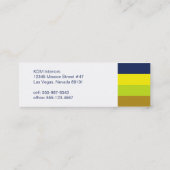 Retro Streifen Marine kreative beruflich kleine Mini Visitenkarte (Rückseite)