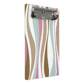 Retro Streifen Mini Klemmbrett (Schrägansicht)