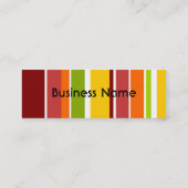 Retro Streifen-MiniVisitenkarte Mini Visitenkarte (Rückseite)