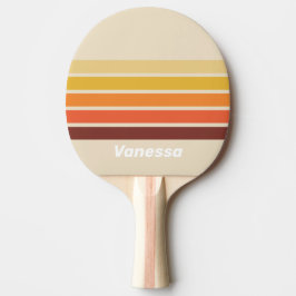 Retro-Streifen mit Namen Tischtennis Schläger
