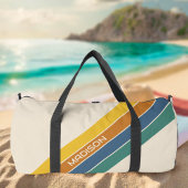 Retro-Streifen-Monogramm Duffle Bag
