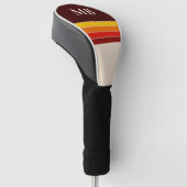 Retro-Streifen-Monogramm Golf Headcover (angewinkelt)