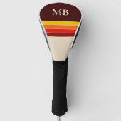 Retro-Streifen-Monogramm Golf Headcover (Vorderseite)