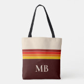 Retro-Streifen-Monogramm Tasche (Rückseite)