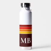 Retro-Streifen-Monogramm Trinkflasche (Links)