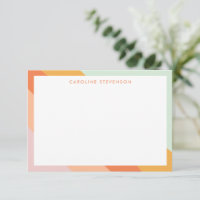 Retro Streifen Orange Minze Pastell Personalisiert