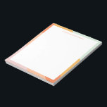 Retro Streifen Orange Minze Pastell Personalisiert Notizblock<br><div class="desc">Retro Stripes Orange Minze Pastete Personalisiert Name Notepad</div>