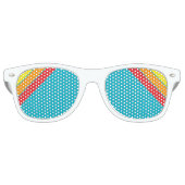 Retro-Streifen Partybrille (Vorderseite)