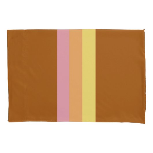 Retro Streifen Pillowcase (Orange Multi) Kissenbezug (Vorderseite)