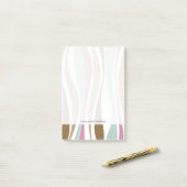 Retro Streifen Post-it Klebezettel (Auf Schreibtisch)