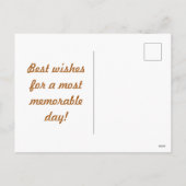 Retro Streifen Postkarte (Orange Multi) (Rückseite)