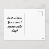 Retro Streifen Postkarte (Schwarz & Neon Multi) (Rückseite)