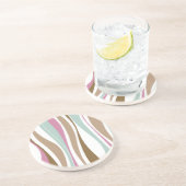 Retro Streifen Sandstein Untersetzer (Seite)