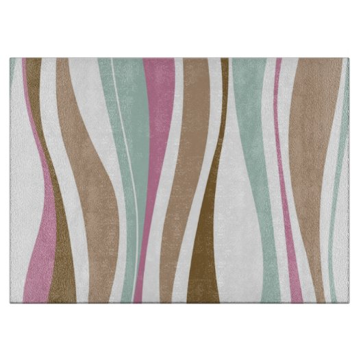 Retro Streifen Schneidebrett (Vorderseite)