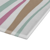 Retro Streifen Schneidebrett (Ecke)