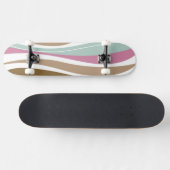 Retro Streifen Skateboard (Horizontal)