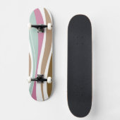 Retro Streifen Skateboard (Vorderseite)