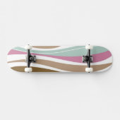 Retro Streifen Skateboard (Horizontal)