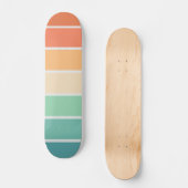 Retro-Streifen Skateboard (Vorderseite)