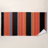 Retro-Streifen Strandtuch (Vorderseite)