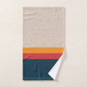 Retro-Streifen Sunset & Slate Badhandtuch Set (Handtuch)