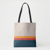 Retro-Streifen Sunset & Slate Tasche (Vorderseite)
