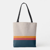 Retro-Streifen Sunset & Slate Tasche (Rückseite)