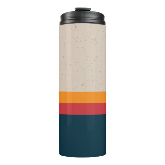 Retro-Streifen Sunset & Slate Thermosbecher (Vorderseite)