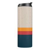 Retro-Streifen Sunset & Slate Thermosbecher (Nach links gedreht)