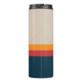 Retro-Streifen Sunset & Slate Thermosbecher (Rückseite)