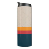 Retro-Streifen Sunset & Slate Thermosbecher (Nach rechts gedreht)