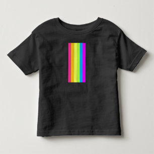 Retro-Streifen T-Shirt für Kleinkinder Schwarz und